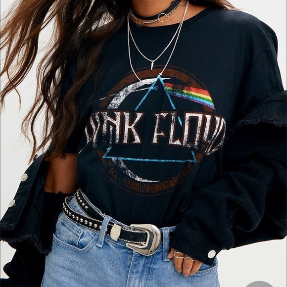 PrettyLittleThing Tops - pink floyd tee